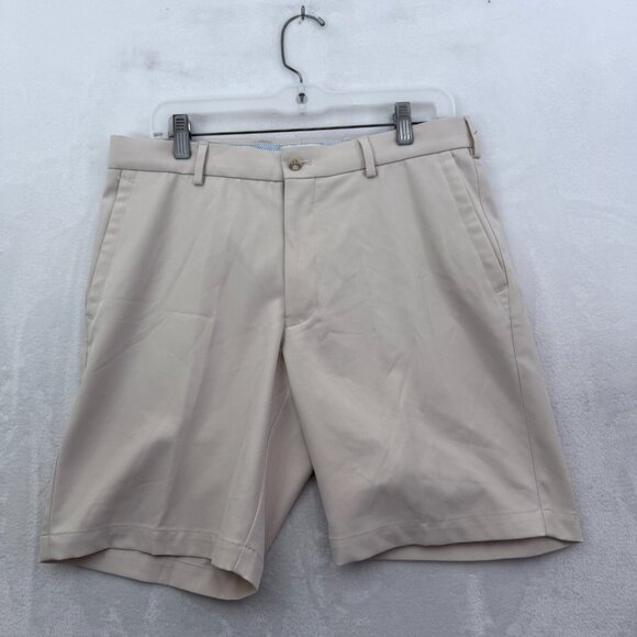 Peter Millar Salem Shorts Mens 32 Beige Golf Performance Athletic Sports - Picture 1 of 11